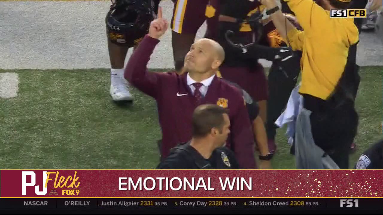 P.J. Fleck dedicates Iowa win to UMD football player who died at practice — FOX 9 Sports
